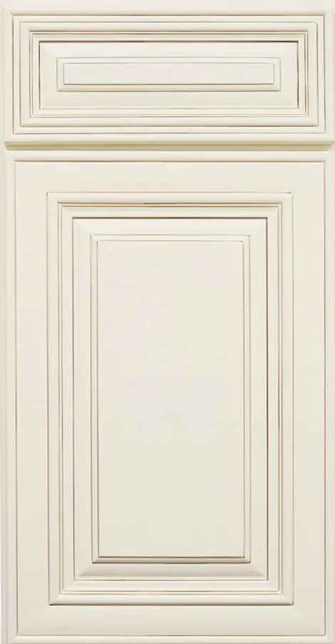 Casselberry Antique White cabinet door detail — Highland Collection