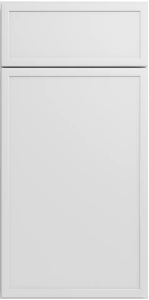 Edgeline White cabinet door detail — Highland Collection