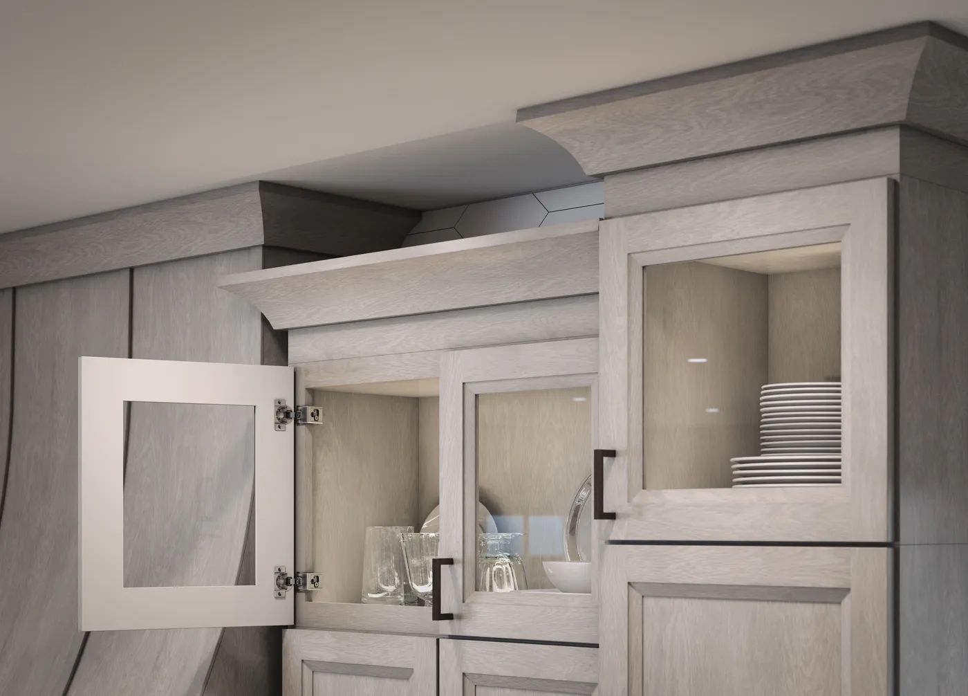 Oxford Mist cabinets installed — Highland Collection