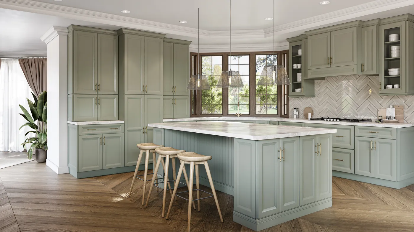 Oxford Sage cabinets installed — Highland Collection