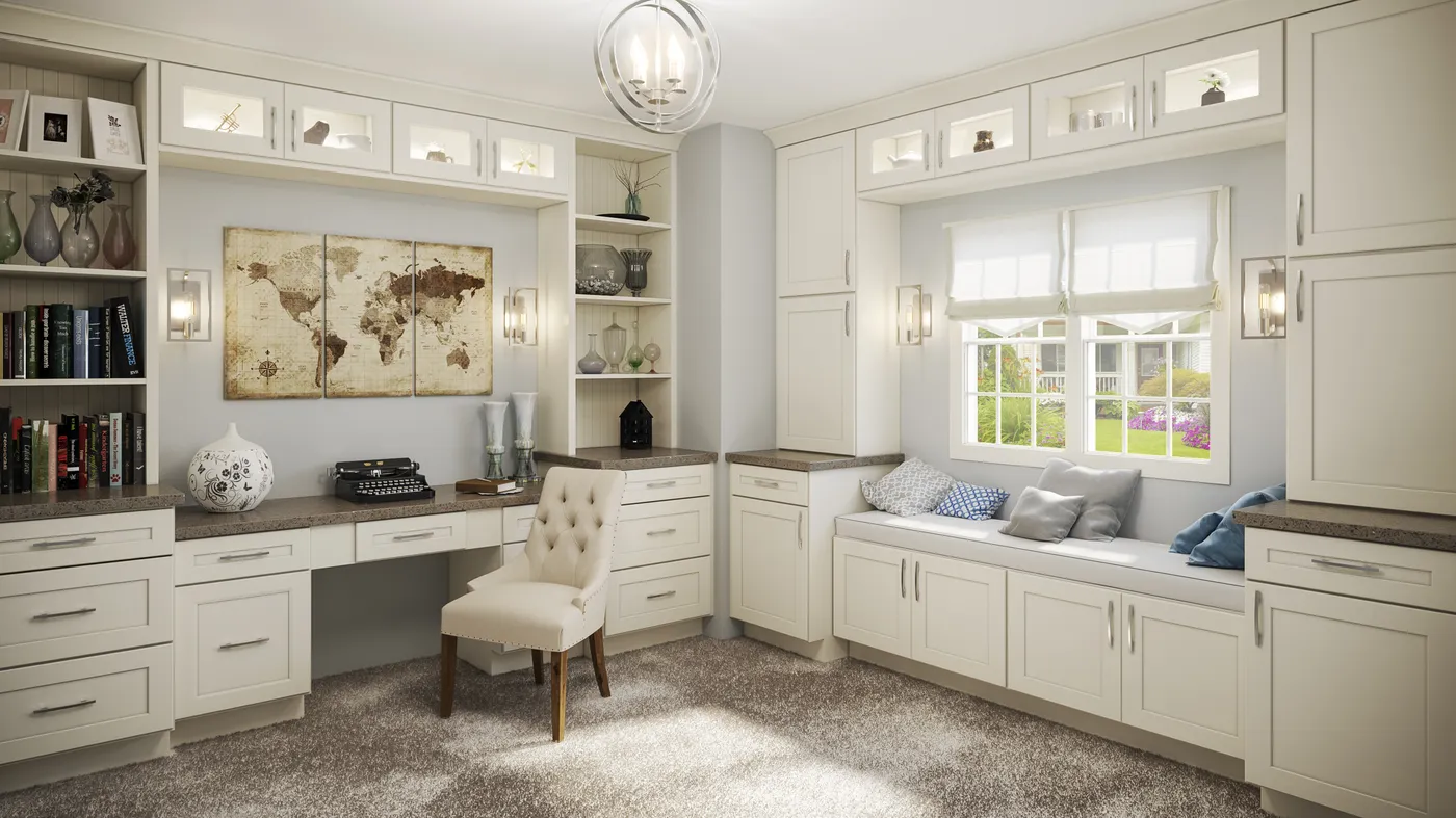 Shaker Antique White cabinets installed — Highland Collection