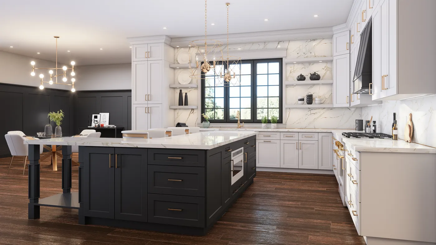 Shaker Black cabinets installed — Highland Collection