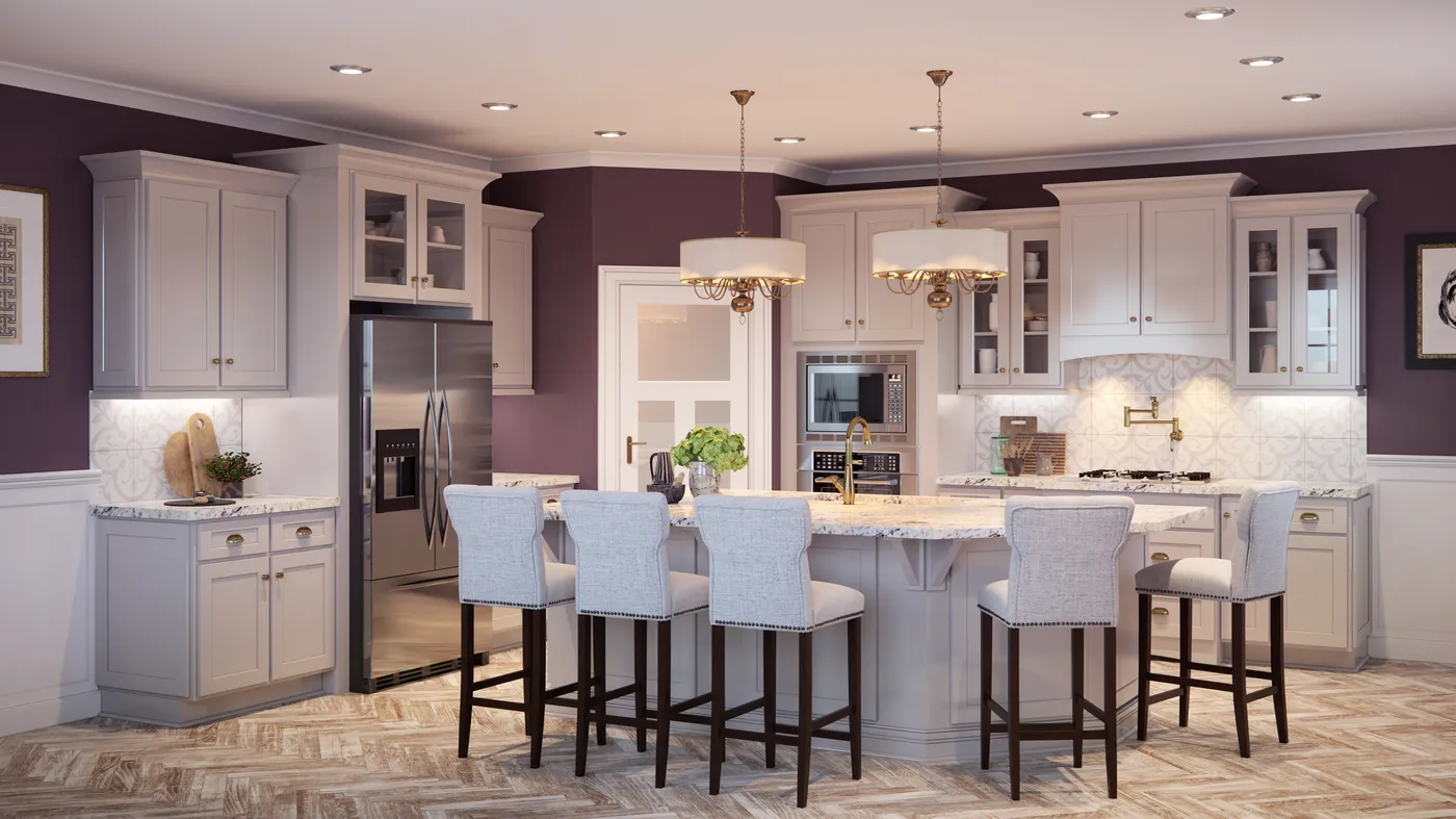 Shaker Dove cabinets installed — Highland Collection