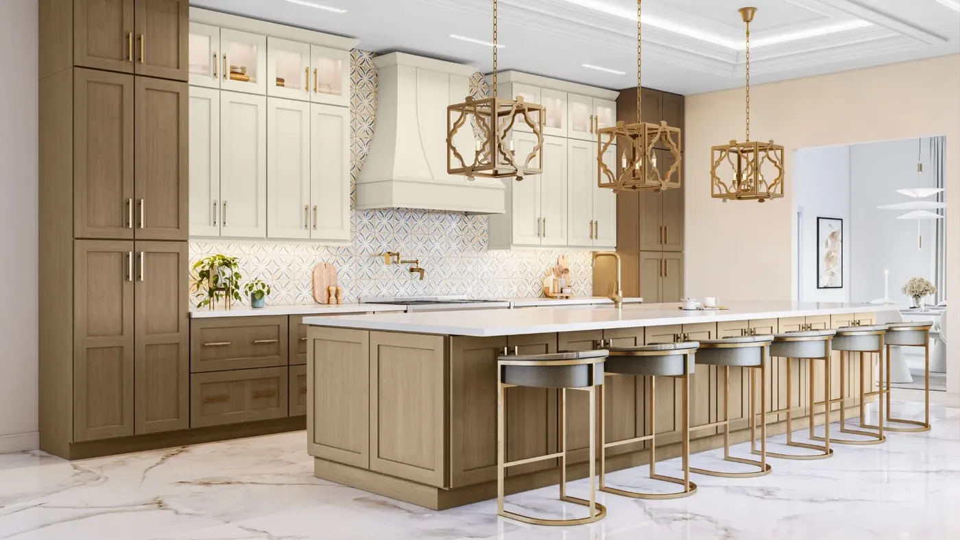 Shaker Essence Oak cabinets installed — Highland Collection