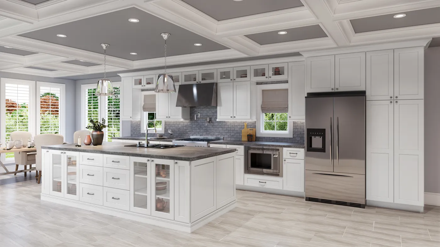 Shaker White cabinets installed — Highland Collection