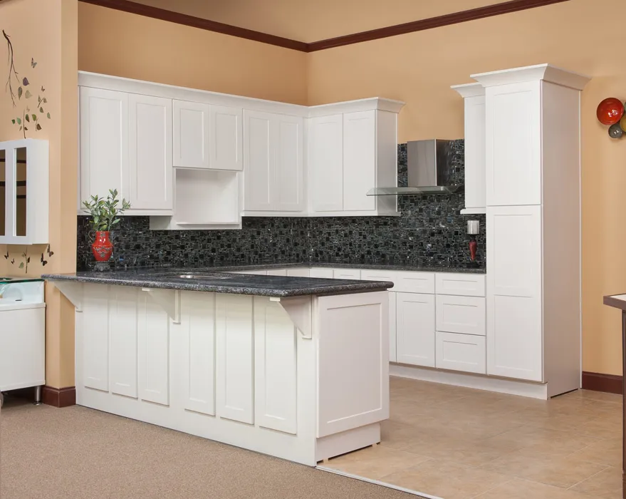Shaker White cabinets installed — Highland Collection