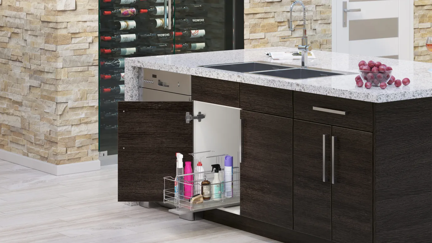 Torino Dark Wood cabinets installed — AltaEuro Collection