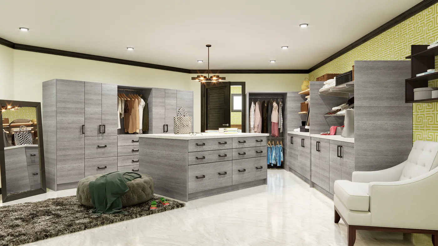 Torino Grey Wood cabinets installed — AltaEuro Collection