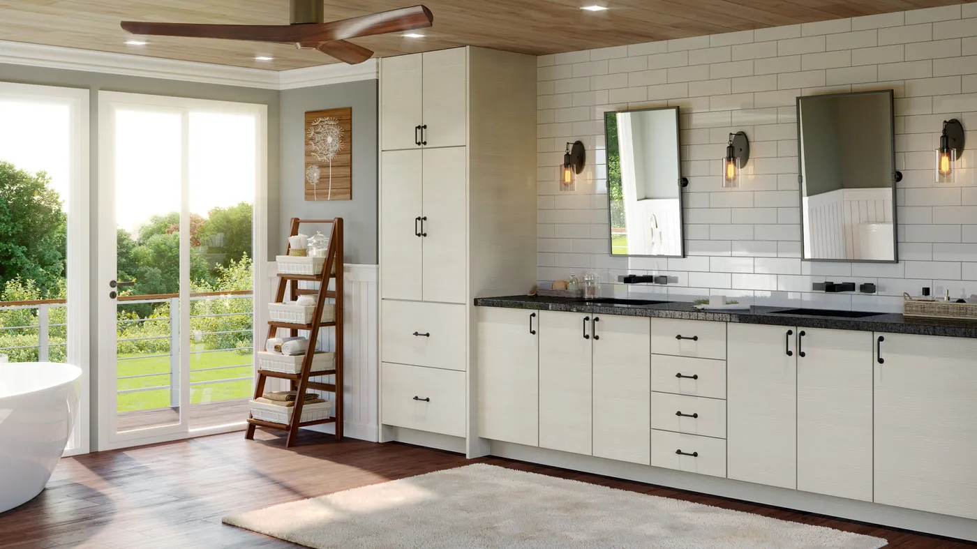Torino White Pine cabinets installed — AltaEuro Collection