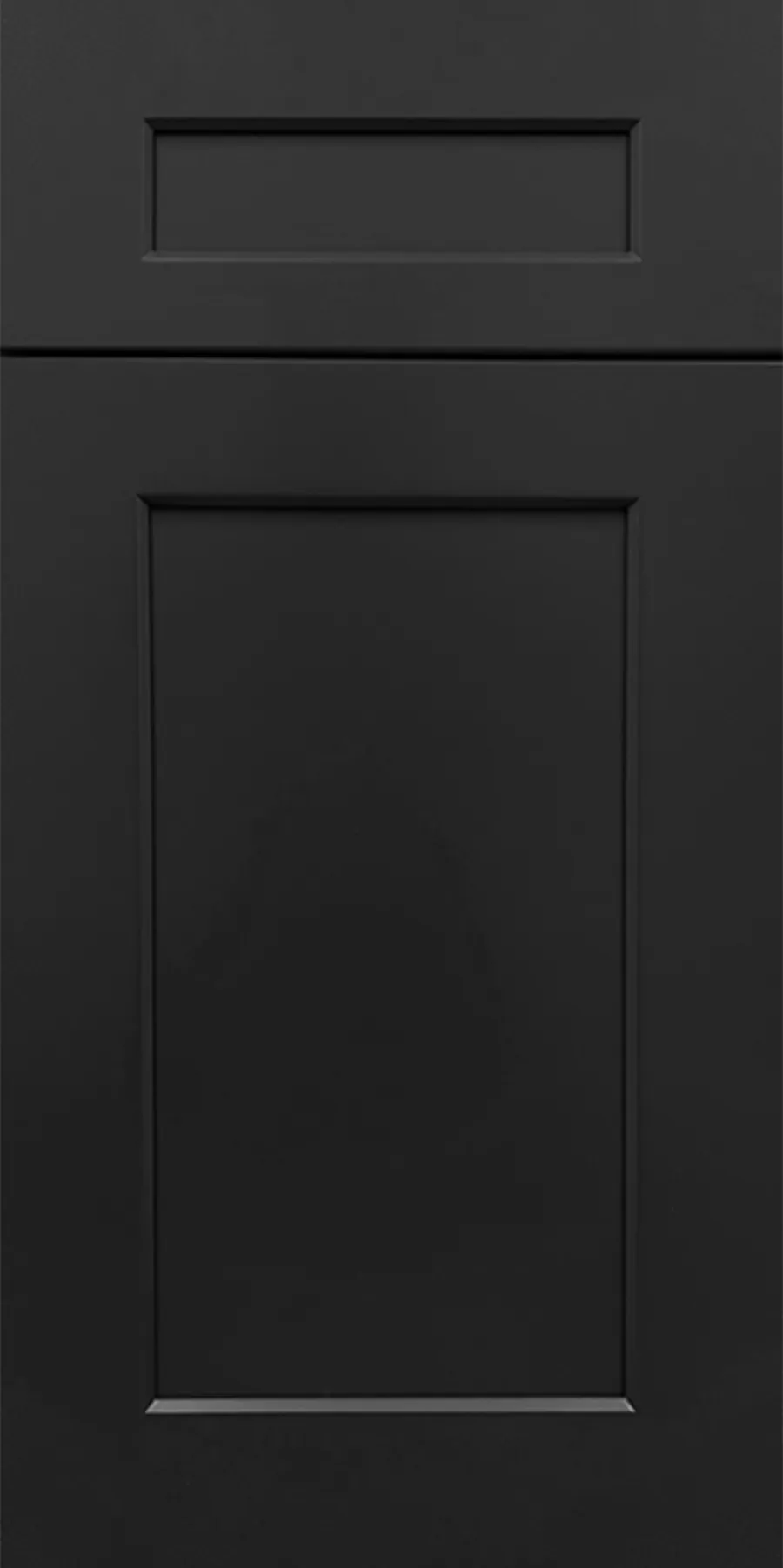 Shaker Black cabinet door detail — Highland Collection