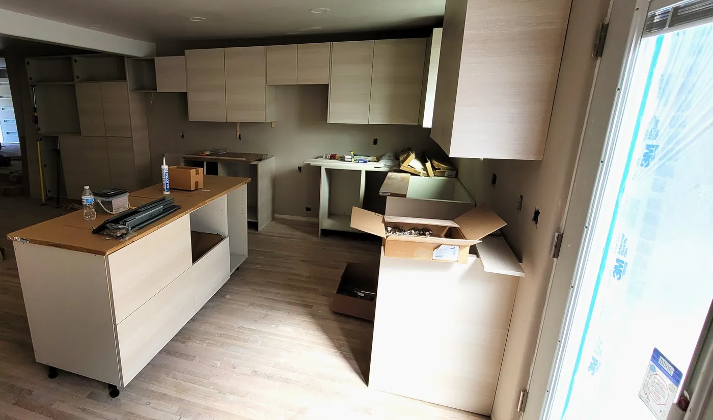 Before — Torino White Pine Kitchen